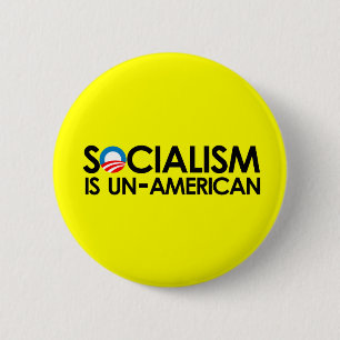 Chapa Redonda De 5 Cm El socialismo es antiamericano