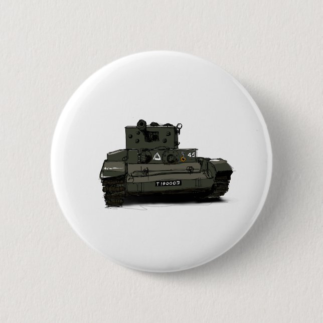 Chapa Redonda De 5 Cm El tanque Cromwell Cruiser (Anverso)
