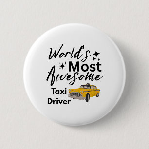 Chapa Redonda De 5 Cm El taxista más increíble del mundo