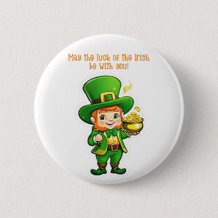Chapa Redonda De 5 Cm El tesoro de Lucky Leprechaun