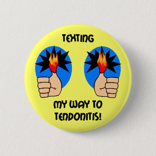 Chapa Redonda De 5 Cm El texting divertido