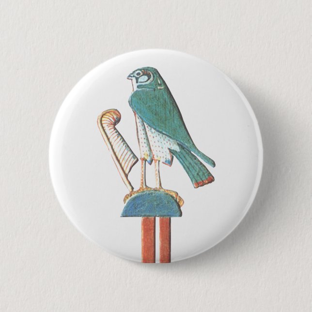 Chapa Redonda De 5 Cm El tocado de Hathor (Anverso)