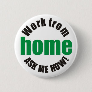 Chapa Redonda De 5 Cm El trabajo del hogar me pregunta cómo insignia de