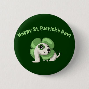 Chapa Redonda De 5 Cm ¡El trébol dice el "día de St Patrick feliz! "