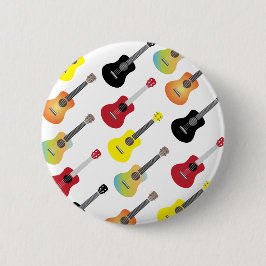 Chapa Redonda De 5 Cm El Ukulele colorido modela música