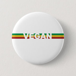 Chapa Redonda De 5 Cm El vegano raya Rasta