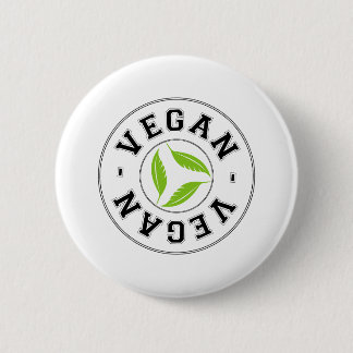 Chapa Redonda De 5 Cm El vegano se divierte el logotipo