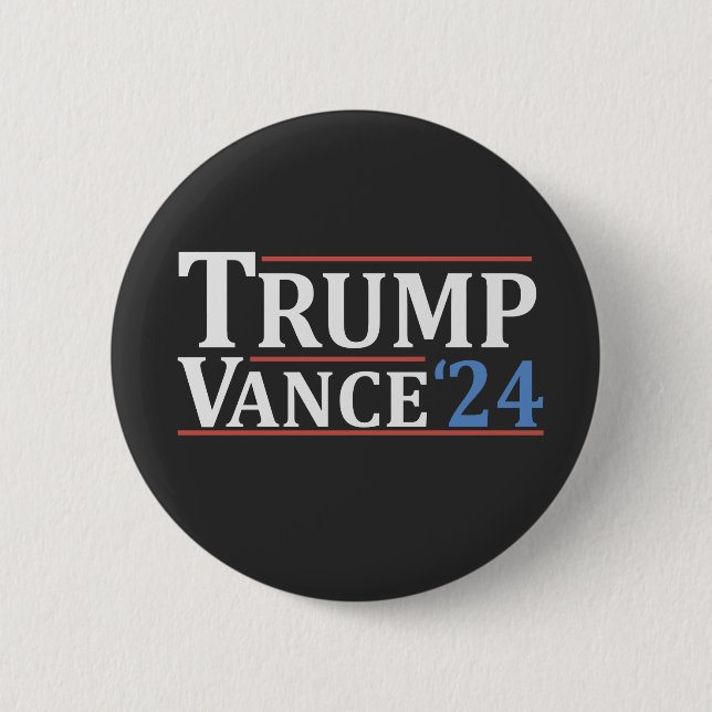 Chapa Redonda De 5 Cm El vicepresidente de Trump vance las elecciones es (Anverso)