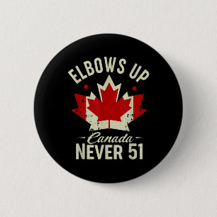 Chapa Redonda De 5 Cm Elbows Up Canada Nunca 51 Canada Flag Stand Strong