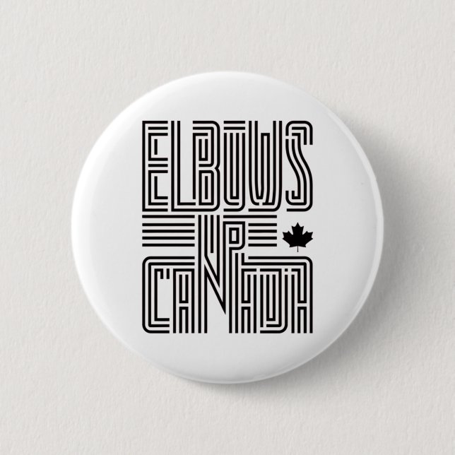 Chapa Redonda De 5 Cm Elbows Up Canada Pegatina5 (Anverso)