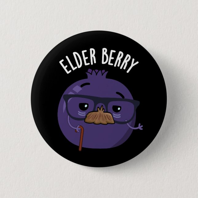 Chapa Redonda De 5 Cm Elder-berry Funny Berry Pun (Anverso)