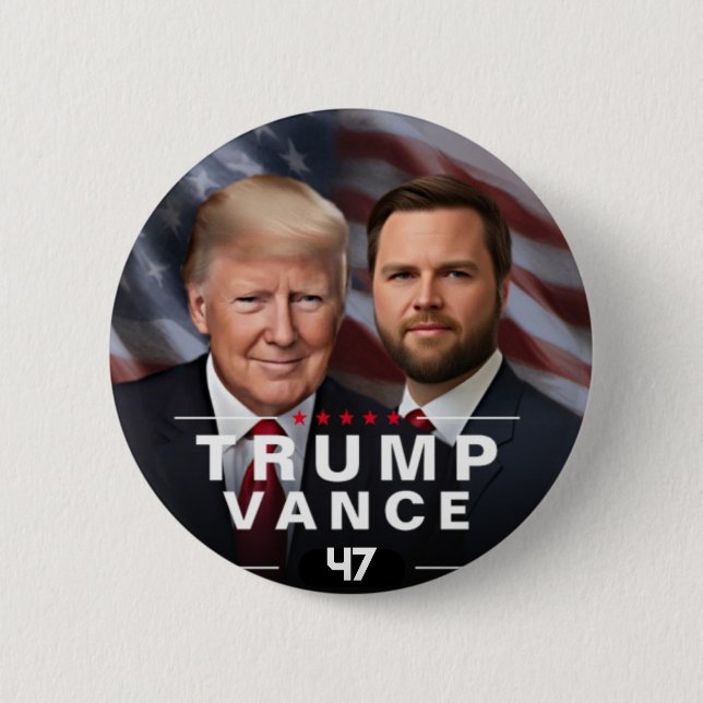Chapa Redonda De 5 Cm Elección 47 de Donald Trump (Anverso)