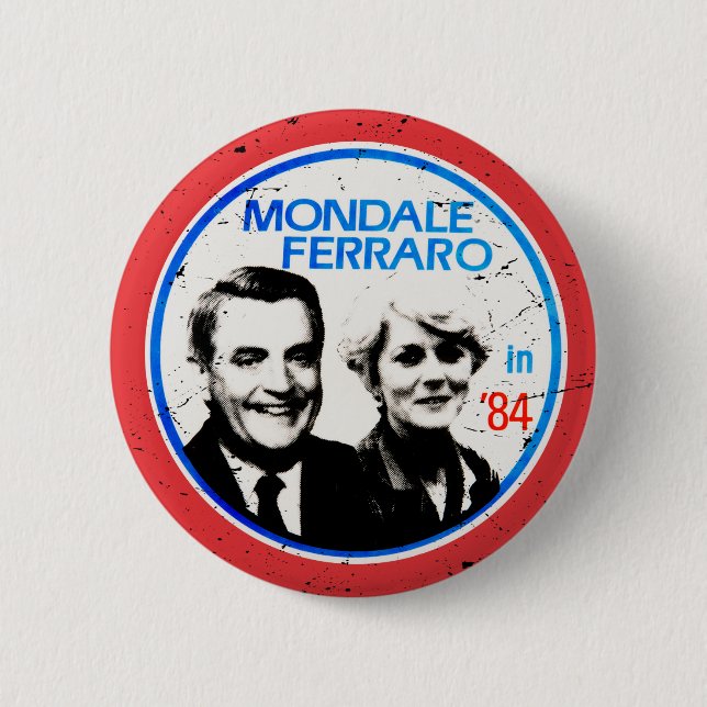 Chapa Redonda De 5 Cm elección de la cosecha de Walter Mondale Geraldine (Anverso)