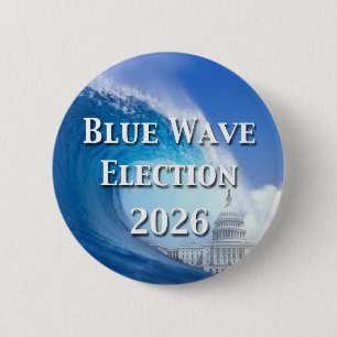 Chapa Redonda De 5 Cm Elección de Ola Azul 2026