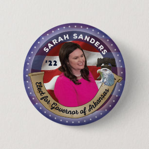 Chapa Redonda De 5 Cm Elección de Sarah Sanders para gobernador de Arka