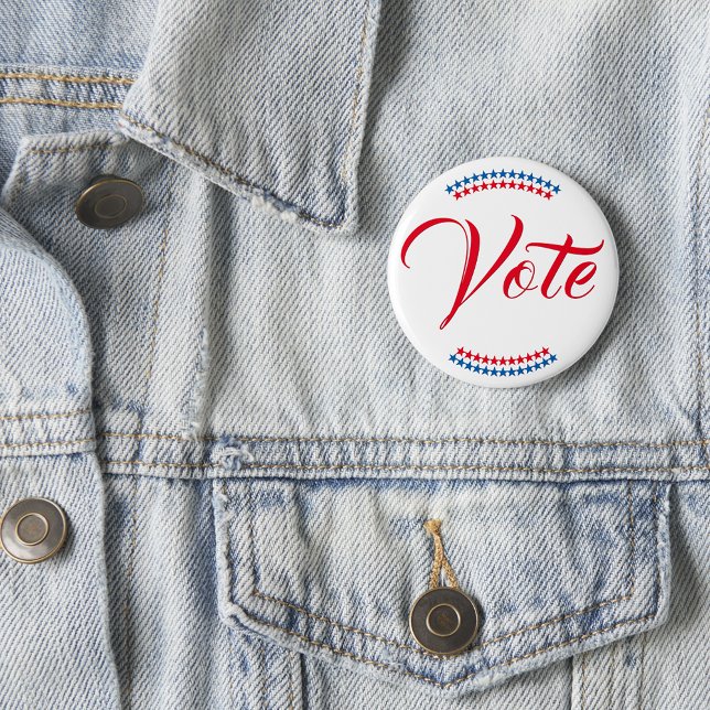 Chapa Redonda De 5 Cm Elección Patriótica de Estados Unidos 2024 (Vote USA American Presidential Election Patriotic Button)