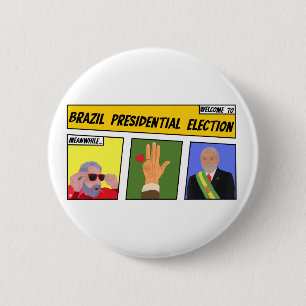 Chapa Redonda De 5 Cm Elección presidencial en Brasil