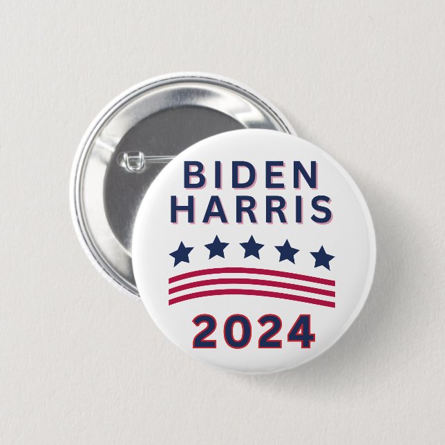 Chapa Redonda De 5 Cm Elecciones Biden Harris 2024 (Anverso y reverso)