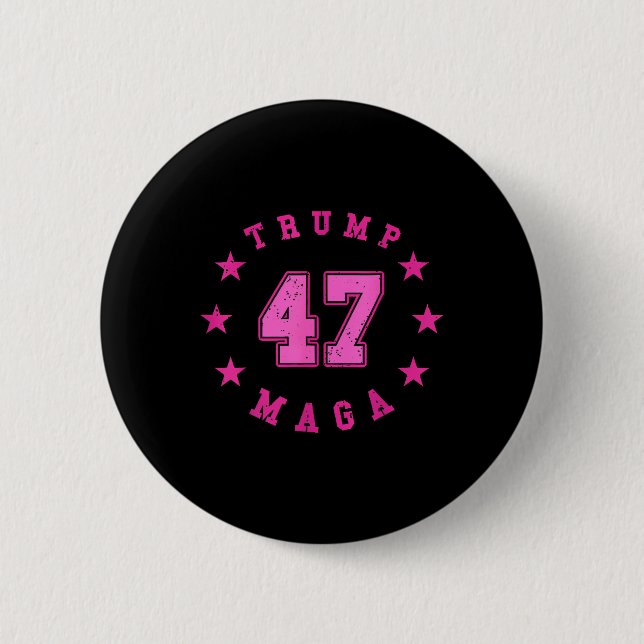 Chapa Redonda De 5 Cm Elecciones de Donald Trump 2024 45 47 Presidente (Anverso)