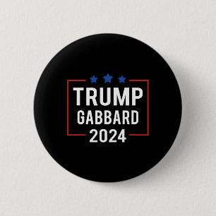 Chapa Redonda De 5 Cm Elecciones de Trump Vp Gabbard 2024