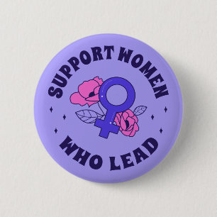 Chapa Redonda De 5 Cm Elecciones feministas - Apoyamos a las mujeres que