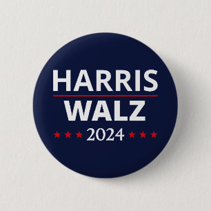 Chapa Redonda De 5 Cm Elecciones Harris Walz 2024 III