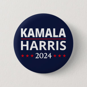 Chapa Redonda De 5 Cm Elecciones Kamala Harris 2024 III