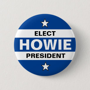 Chapa Redonda De 5 Cm Electo presidente de Howie Hawkins