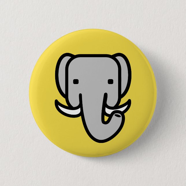 Chapa Redonda De 5 Cm Elefante (Anverso)