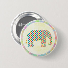 Chapa Redonda De 5 Cm Elefante