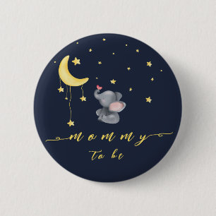 Chapa Redonda De 5 Cm Elefante Adorable Con Pequeña Mariposa Futurama