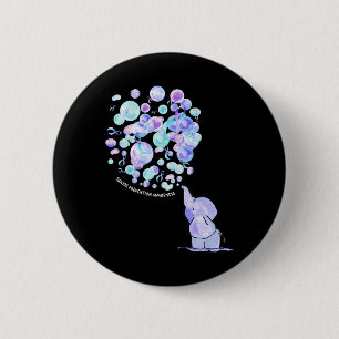 Chapa Redonda De 5 Cm Elefante azul morado leones suicidas Awa