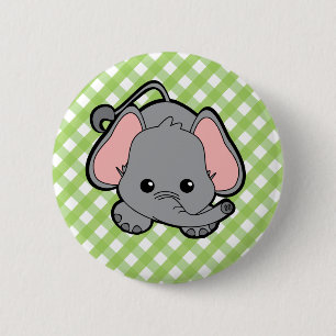 Chapa Redonda De 5 Cm Elefante Cutie del bebé