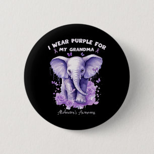 Chapa Redonda De 5 Cm Elefante Llevo Morado Por Mi Abuela Heimerheimer