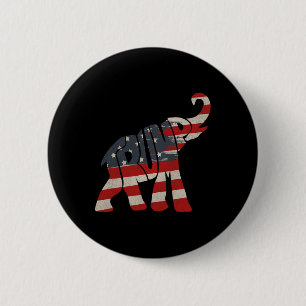 Chapa Redonda De 5 Cm Elefante republicano Trump 2024