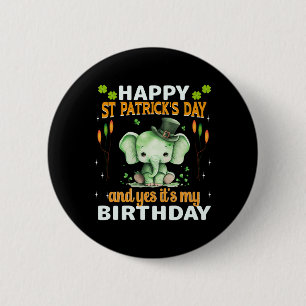 Chapa Redonda De 5 Cm Elefante St Patrick Day Green Men Paddle