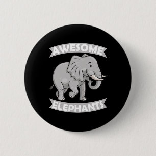 Chapa Redonda De 5 Cm Elefantes asombrosos Zoo Circus Elephant Conservad