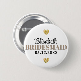 Chapa Redonda De 5 Cm Élégant et Simple Pour Demoiselle D'Honneur