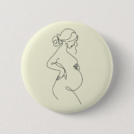 Chapa Redonda De 5 Cm Elegant Mom-to-Be Baby Shower Favor Pin