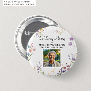 Chapa Redonda De 5 Cm Elegante Celebración Floral De La Vida Recuerdo Fo