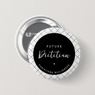 Chapa Redonda De 5 Cm Elegante futuro dietista personalizado