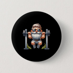 Chapa Redonda De 5 Cm Elegante Gnome De Construcción De Cuerpo Hace Tiem