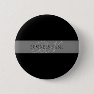 Chapa Redonda De 5 Cm Elegante Guión Editable Nombre comercial/otro text