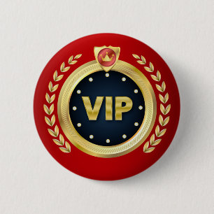 Chapa Redonda De 5 Cm Elegante Insignia de Acceso VIP