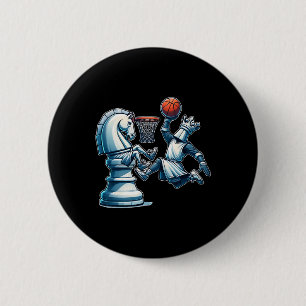 Chapa Redonda De 5 Cm Elegante juego de esqueleto King Board de ajedrez