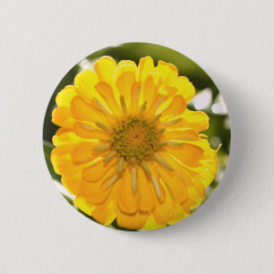 Chapa Redonda De 5 Cm Elegante margarita floral amarilla