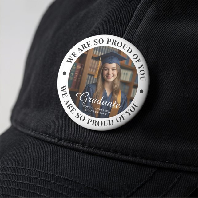 Chapa Redonda De 5 Cm Elegante Personalizable clásico Nombre texto Grad  (Subido por el creador)