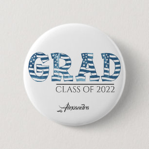 Chapa Redonda De 5 Cm Elegante Personalizado de Bandera de Estados Unido