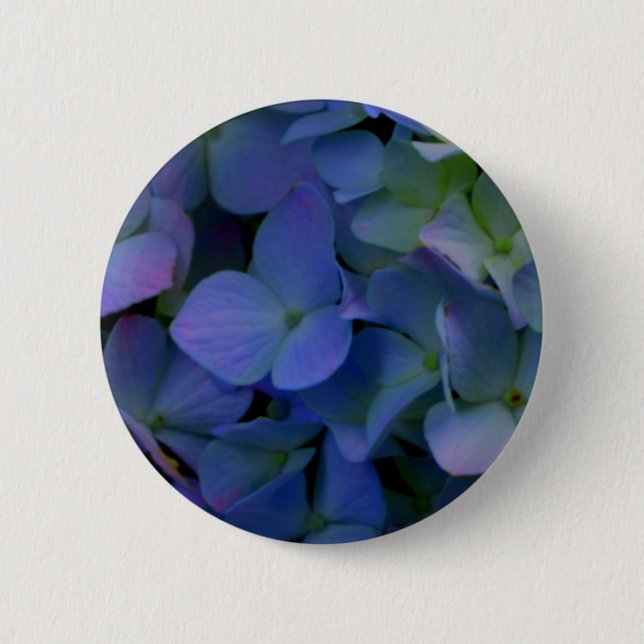 Chapa Redonda De 5 Cm Elegante polvoriento azul violeta floral (Anverso)