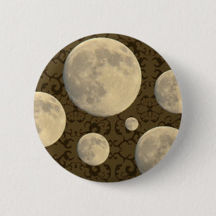 Chapa Redonda De 5 Cm Elementos de coordenadas de la luna completa